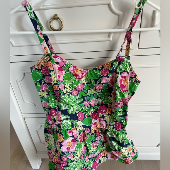 RARE Lily Pulitzer Gardenia Tank Size 6 Pre-Owned - Picture 1 of 6